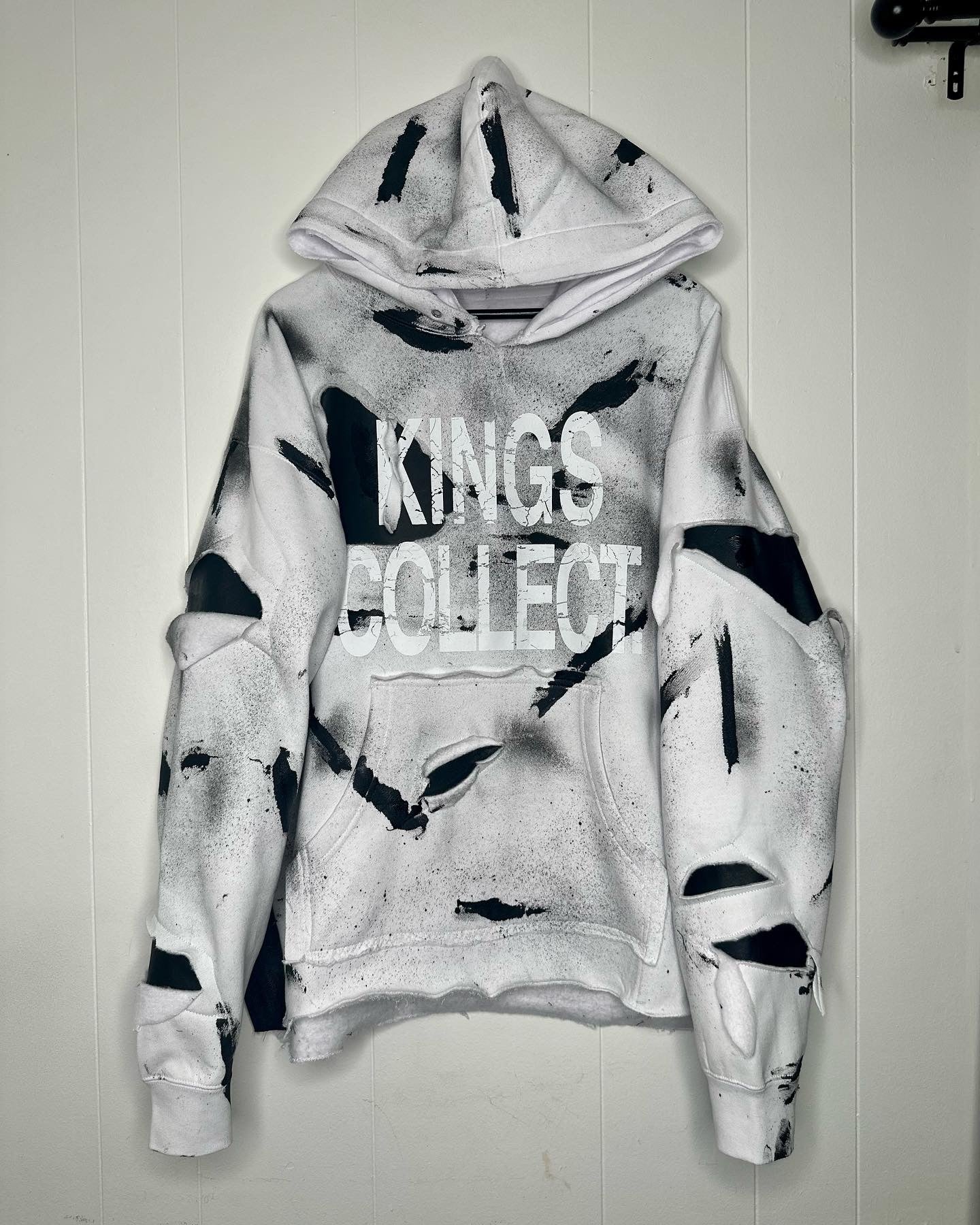 Leather Patch Eye Catcher Hoodie