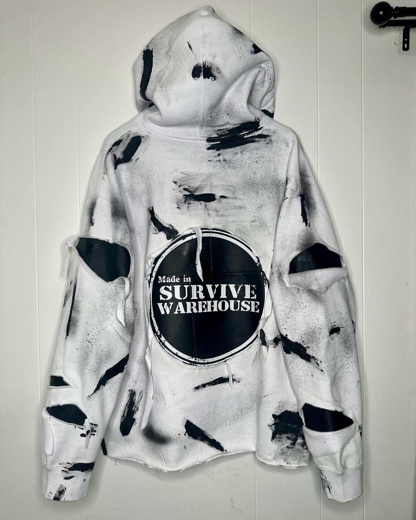 Leather Patch Eye Catcher Hoodie